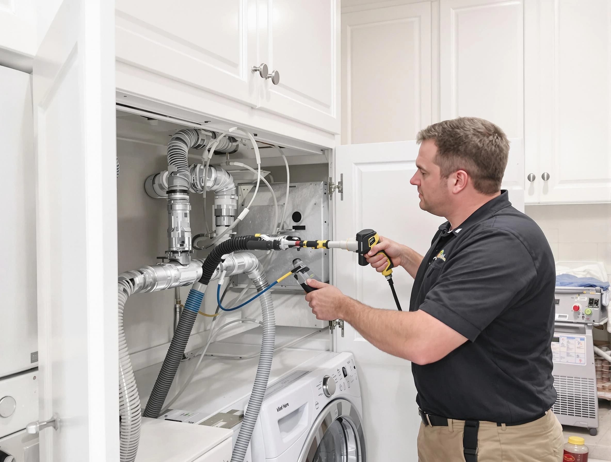 Maricopa Dryer Vent Cleaning professional removing severe blockage from a clogged dryer vent in Maricopa