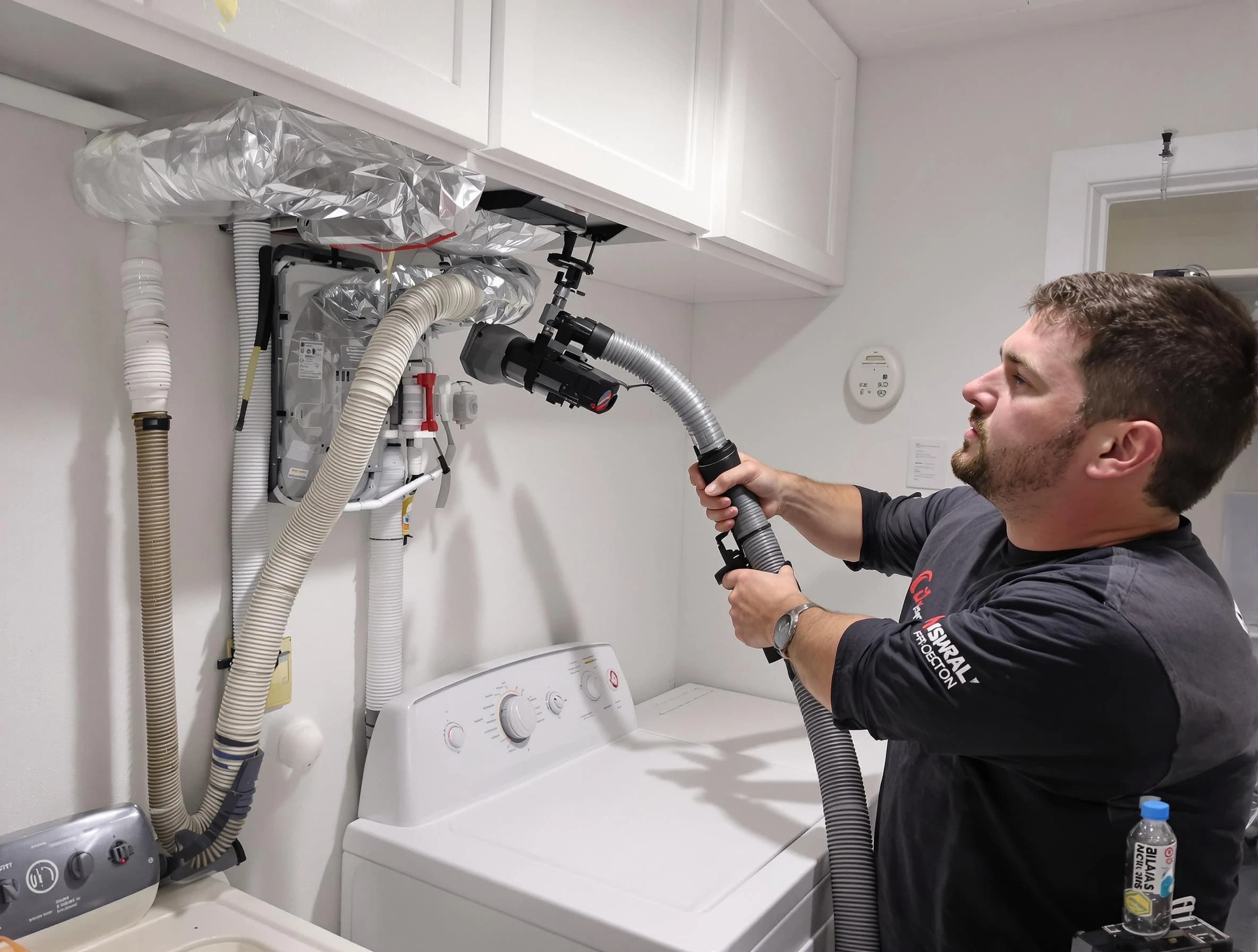 Maricopa Dryer Vent Cleaning certified technician performing safety-focused gas dryer vent cleaning in Maricopa