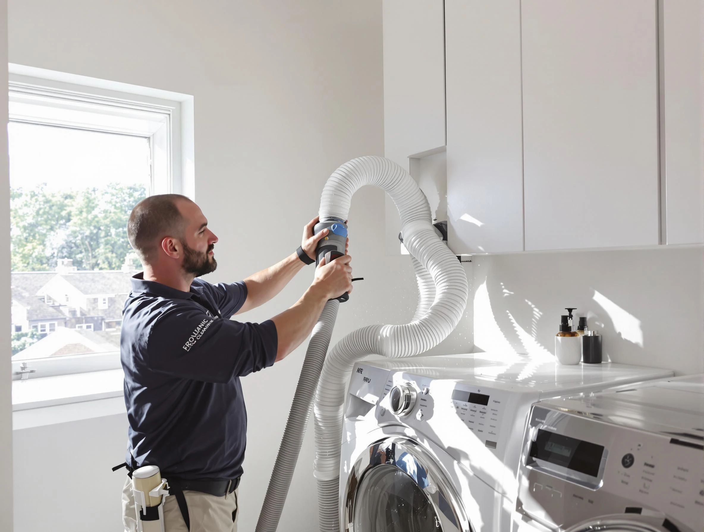 Certified Maricopa Dryer Vent Cleaning technician performing dryer vent cleaning in Maricopa