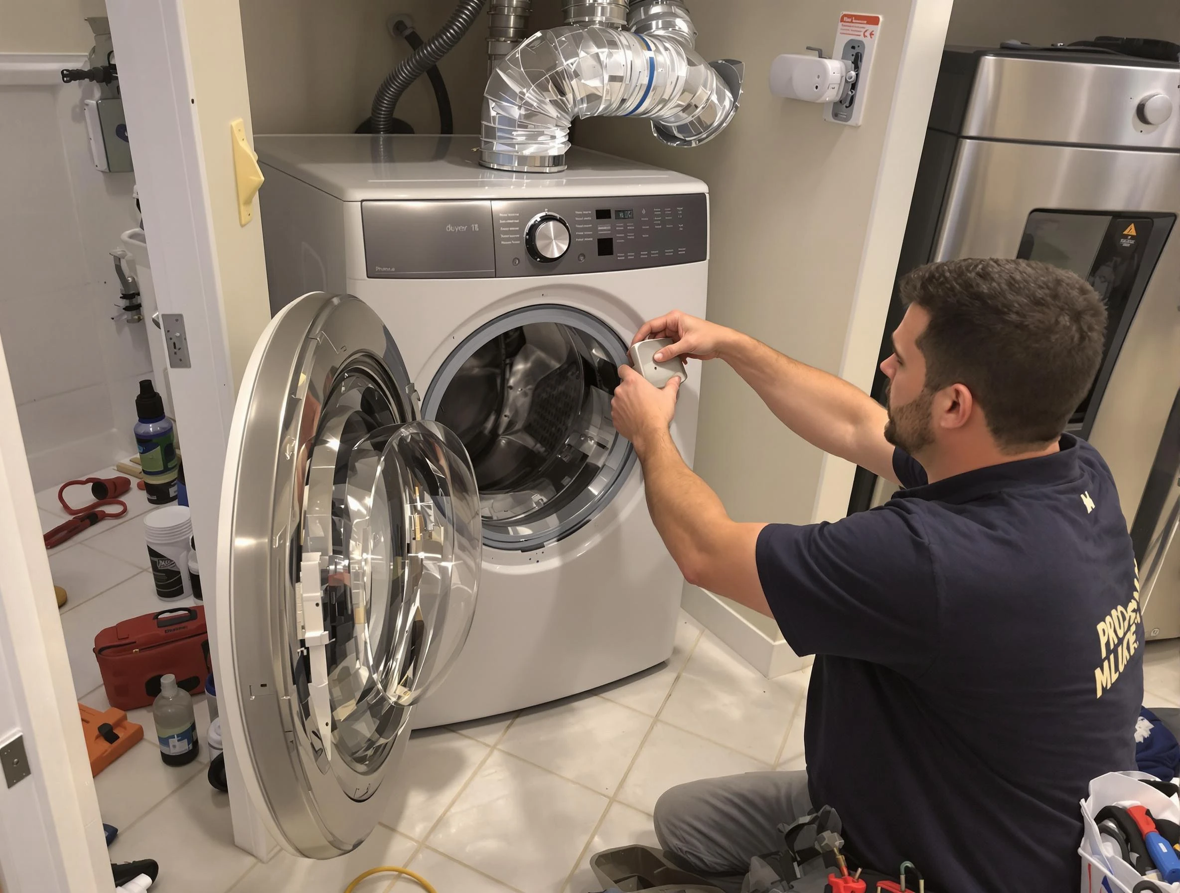 Maricopa Dryer Vent Cleaning technician performing precise dryer vent hose installation in Maricopa