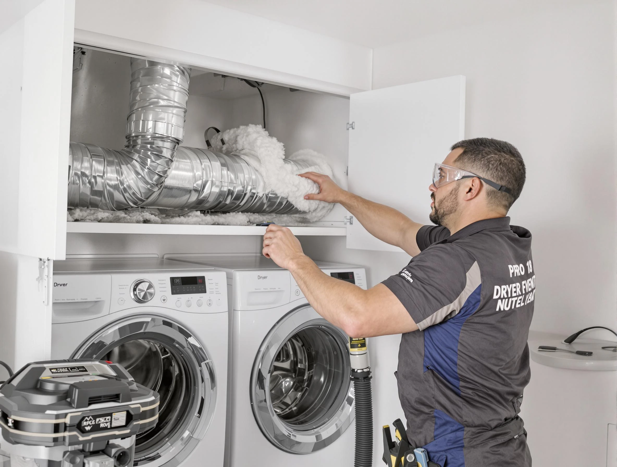 Maricopa Dryer Vent Cleaning certified technician performing specialized gas dryer vent cleaning in Maricopa