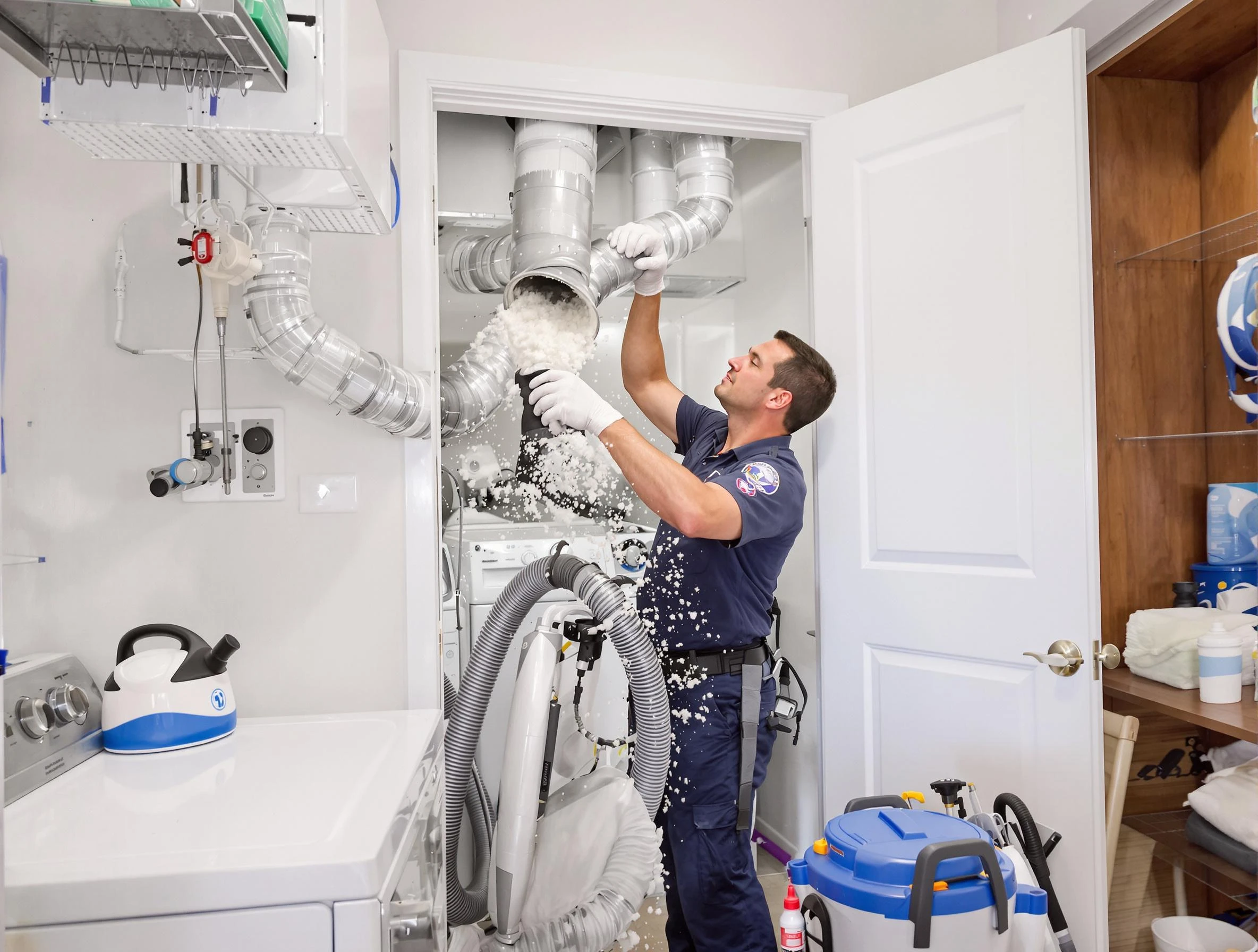 Maricopa Dryer Vent Cleaning technician delivering thorough residential dryer vent cleaning service in Maricopa